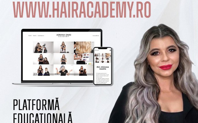 Descoperă și înscrie-te - prima platformă de educație în hairstyling, by Adriana David Academy