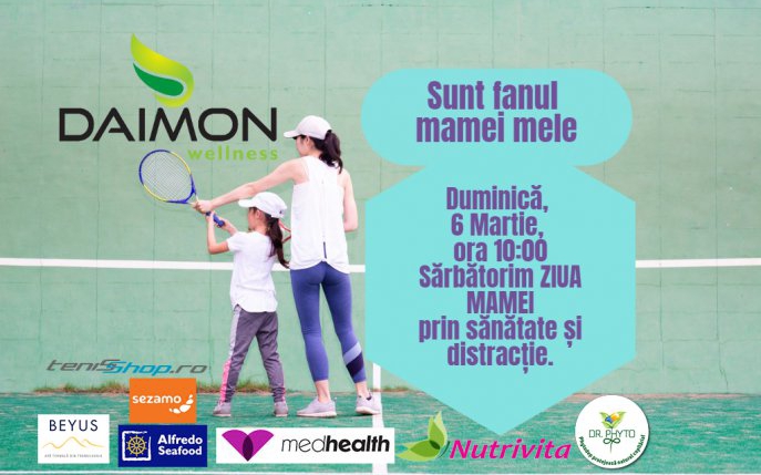 Sunt fanul mamei mele: eveniment de sănătate și distracție dedicat mamelor în cadrul Clubului de Tenis Daimon