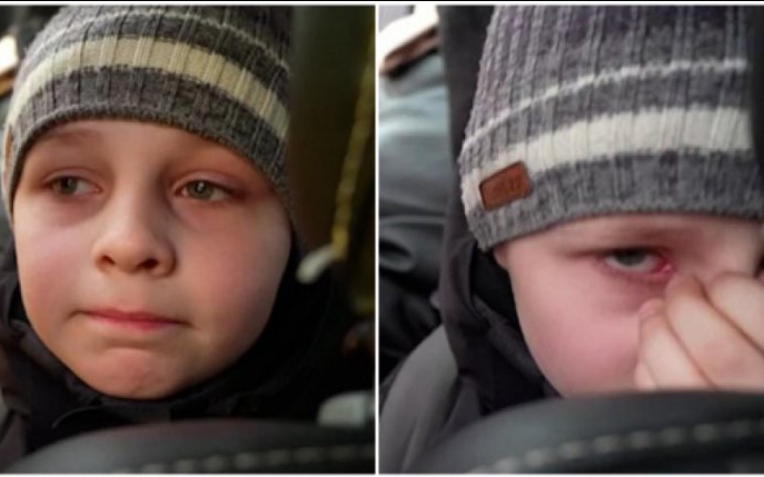 Imaginea durerii absolute: băiatul ucrainean care a înlăcrimat o planetă întreagă după ce a fost separat de tatăl său
