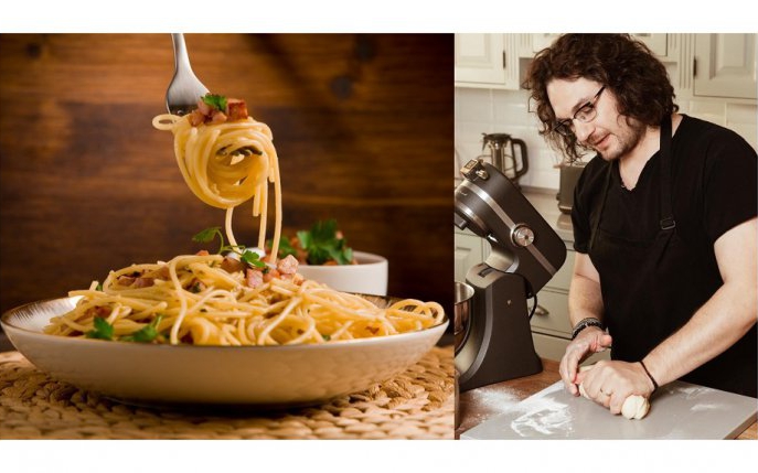 Paste carbonara, după rețeta lui Florin Dumitrescu. Care este ingredientul-cheie