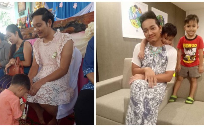 Un tată singur s-a prezentat în rochie la școala fiilor dintr-un motiv înduioșător