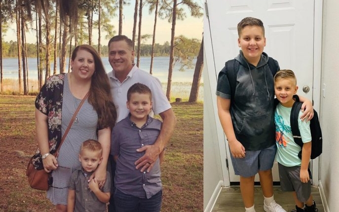 Un băiețel care a rămas fără casă și a fost nevoit să doarmă într-un garaj izbucnește în lacrimi când aude că va avea un nou cămin