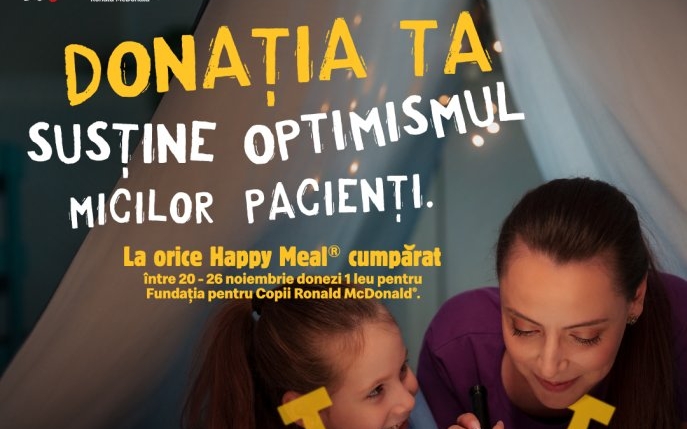 O nouă campanie McHappy Day®, o nouă șansă de a dona. Susține și tu optimismul micilor pacienți din spitalele de pediatrie!