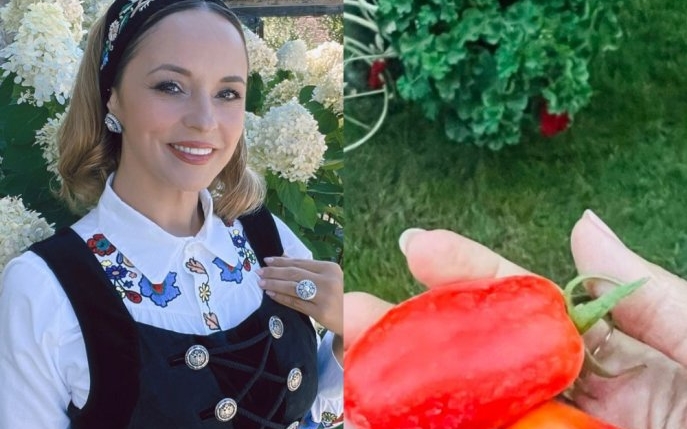 Andreea Marin se bucură din plin de viața la țară. Se mândrește cu fructele și legumele sănătoase, din propria grădină