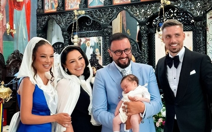 Andra a fost nașă chiar de ziua ei. A arătat sclipitor la botezul fiului Vlăduței Lupău