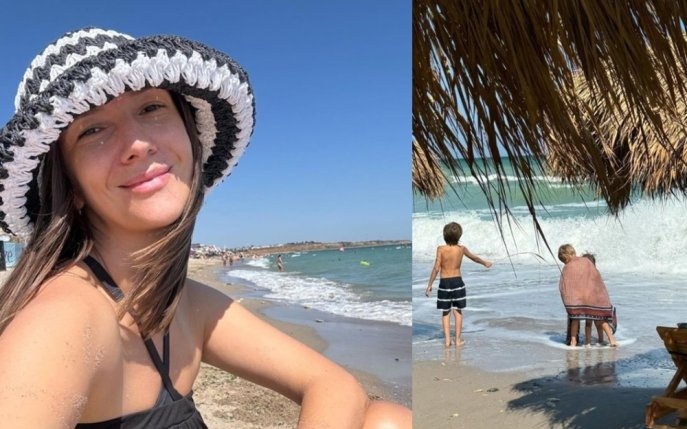 Adela Popescu, în vacanță cu părinții și copiii pe litoralul românesc. A sărbătorit ziua tatălui ei la Olimp