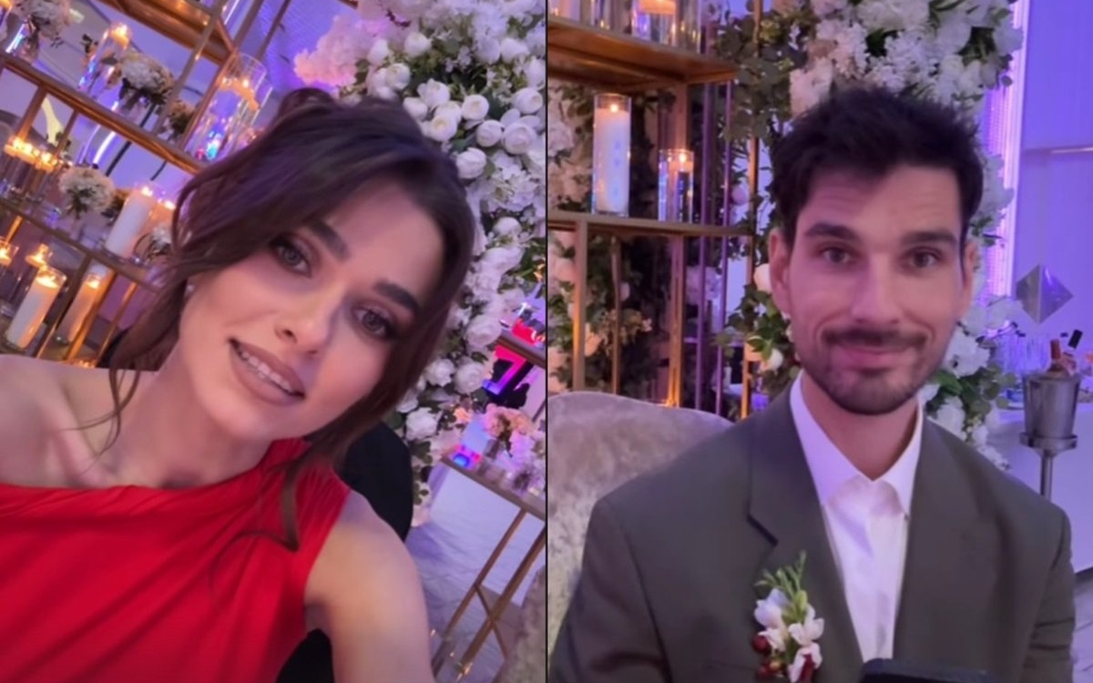Theo Rose și Anghel Damian au fost nași la nunta Laurei Țoc