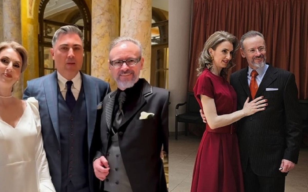 Primele imagini de la nunta lui Mihai Albu. Elena, noua doamnă Albu, a atras toate privirile prin simplitate și rafinament