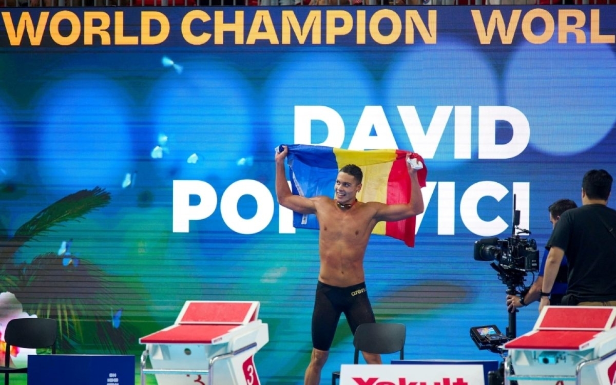 David Popovici, primele declarații după ce a câștigat aurul la Mondiale. "Am concurat cu mine și am triumfat"