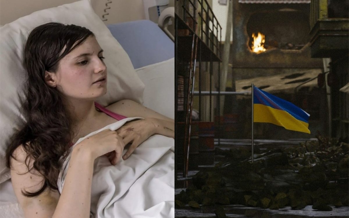 Veronika, o tânără de 23 de ani din Ucraina a zburat cu patul de la etajul 9, în timpul unui atac din Kiev. Și-a pierdut părinții în urmă cu câteva zile