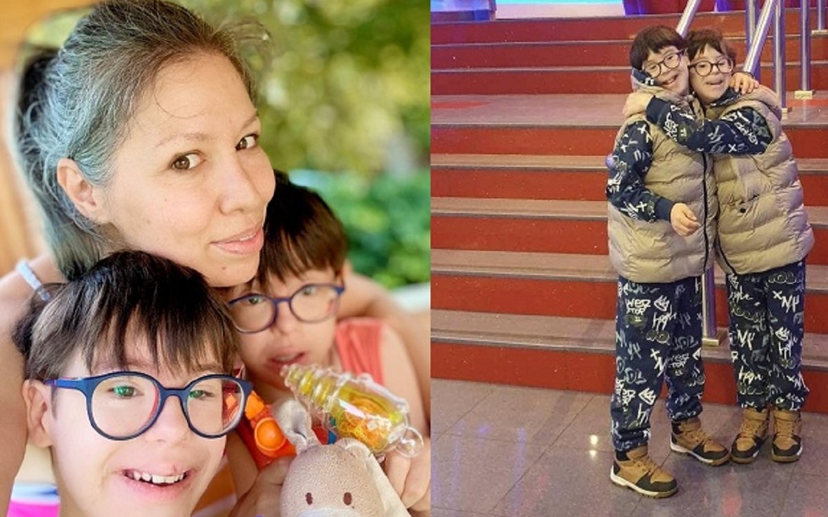 Cristina Bălan, cea mai mândră mamă. Gemenii ei, diagnosticați cu sindromul Down, au împlinit 12 ani