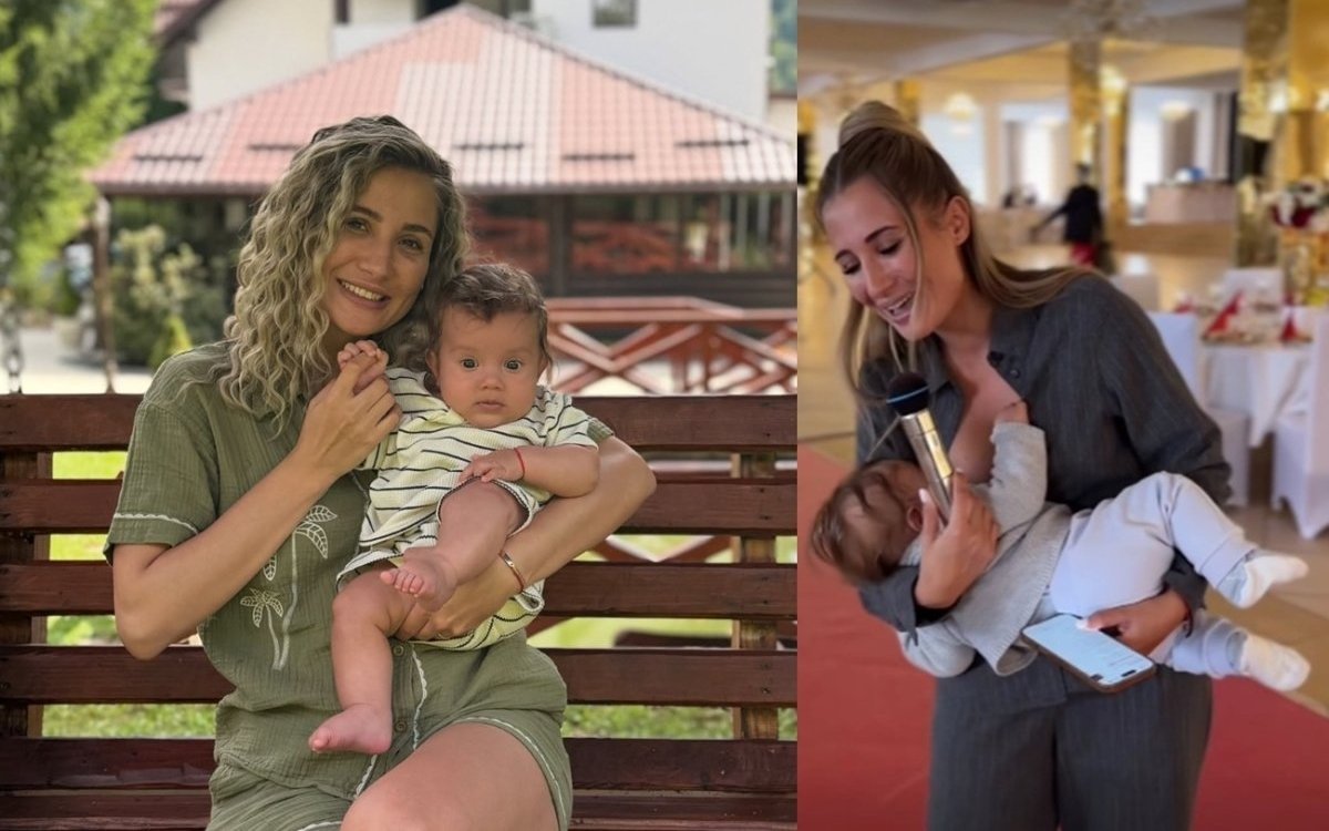 Claudia Puican, aspru criticată în online după ce a postat un videoclip de la repetiții, în timp ce-și alăptează copilul. "O să rămână surd copilul ăla"