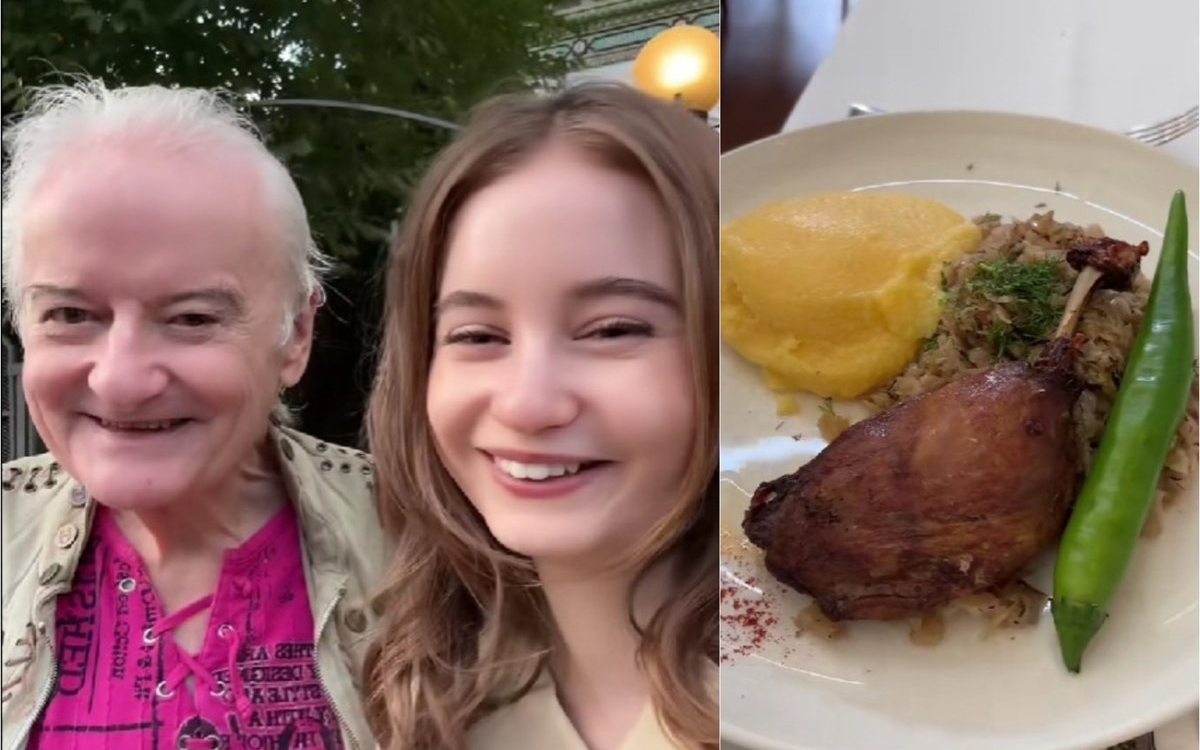 Irina Columbeanu este o fiică model. Și-a scos tatăl la restaurant și a avut grijă să-i taie friptura și să-l șteargă la gură