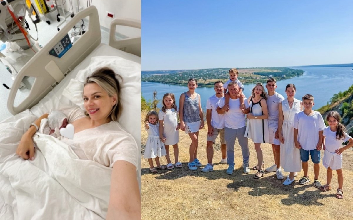 Marina Cârnaț a devenit mamă pentru a 10-a oară! Primele imagini cu mezina familiei