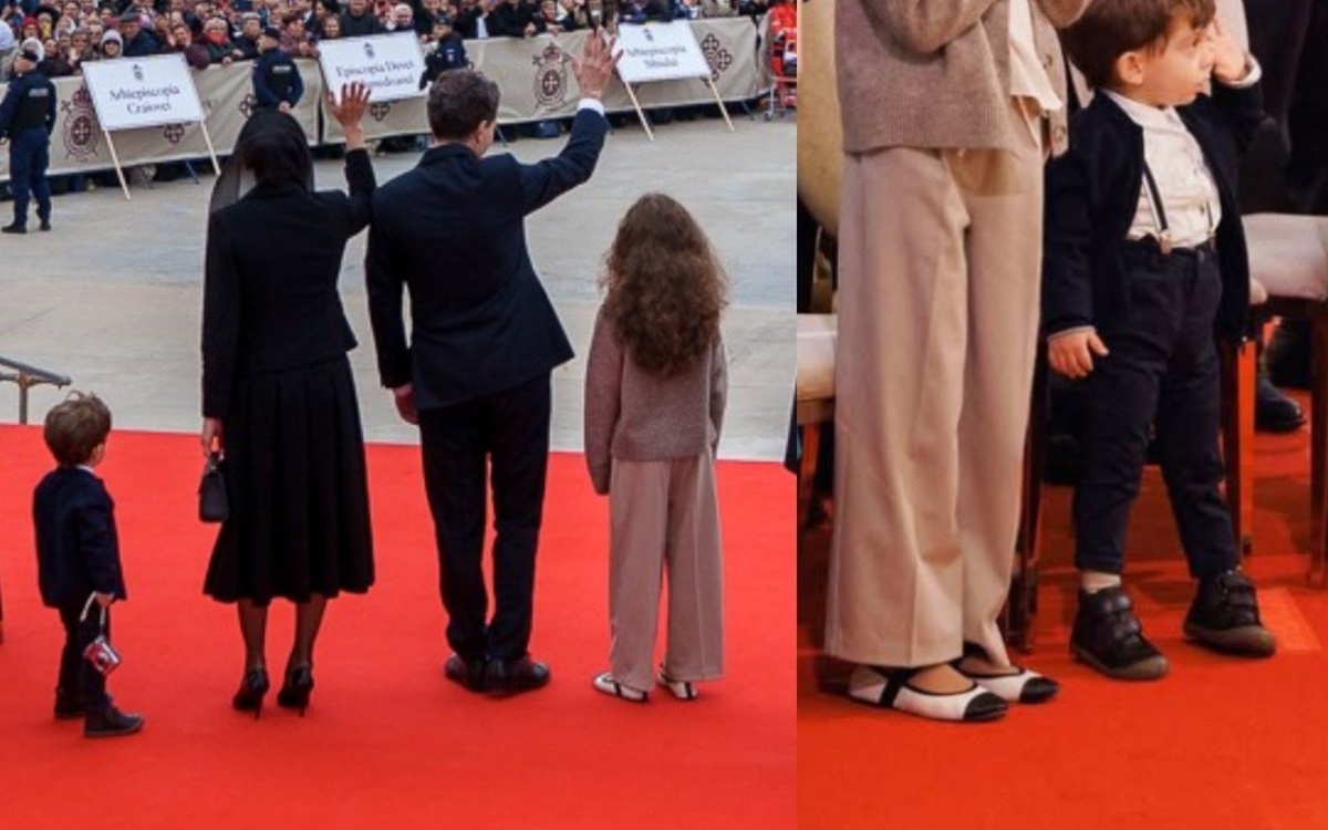 Aheea, fetița lui Nicușor Dan, un exemplu de eleganță la sfințirea Catedralei Mântuirii Neamului. Cât costă pantofii pe care i-a purtat la ceremonie