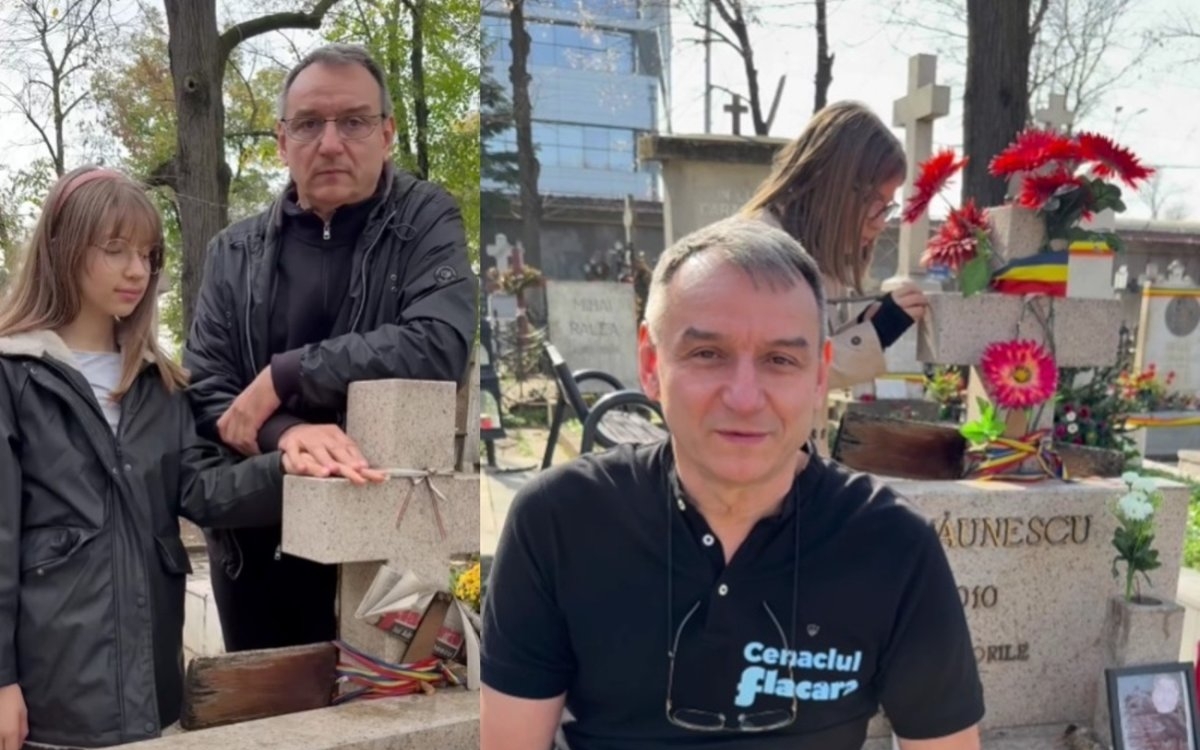 Au trecut 15 ani de la moartea lui Adrian Păunescu. Fiul său, Andrei Păunescu a mers la mormântul lui însoțit de fiica sa pentru a-i cinsti memoria