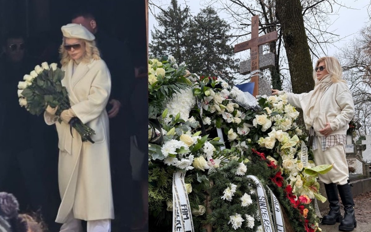 Loredana Groza, intens criticată de internauți după ce s-a îmbrăcat în alb la înmormântarea tatălui ei