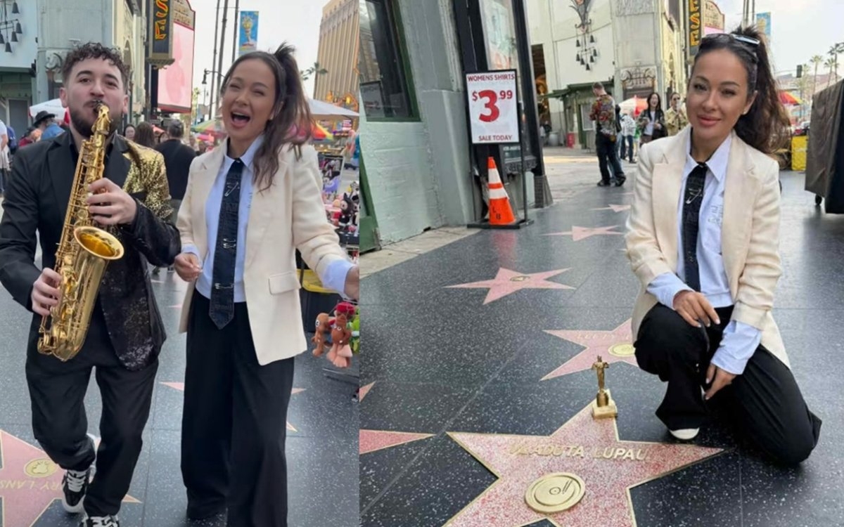 Vlăduța Lupău, pusă la zid de fani după ce s-a pozat pe Walk of Fame cu o stea cu numele ei. „Ce jenant"