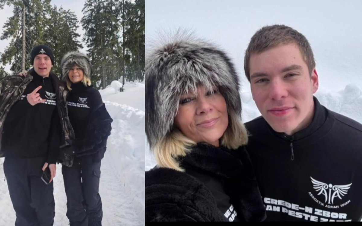 Romanița Iovan cinstește an de an memoria fostului soț, pilotul Adrian Iovan. Creatoarea de modă a urcat din nou în Munții Apuseni alături de fiul ei