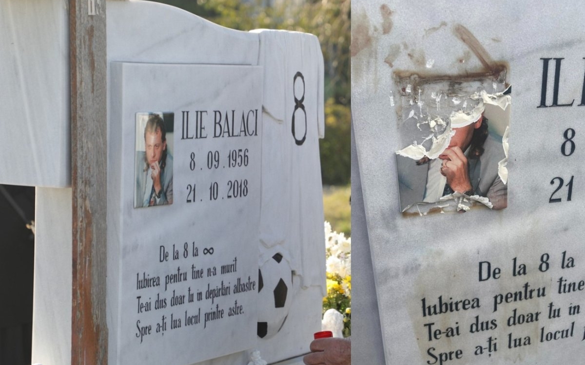 Mormântul lui Ilie Balaci a fost vandalizat, la 8 ani de la moartea sa. Fiica lui a depus plângere penală