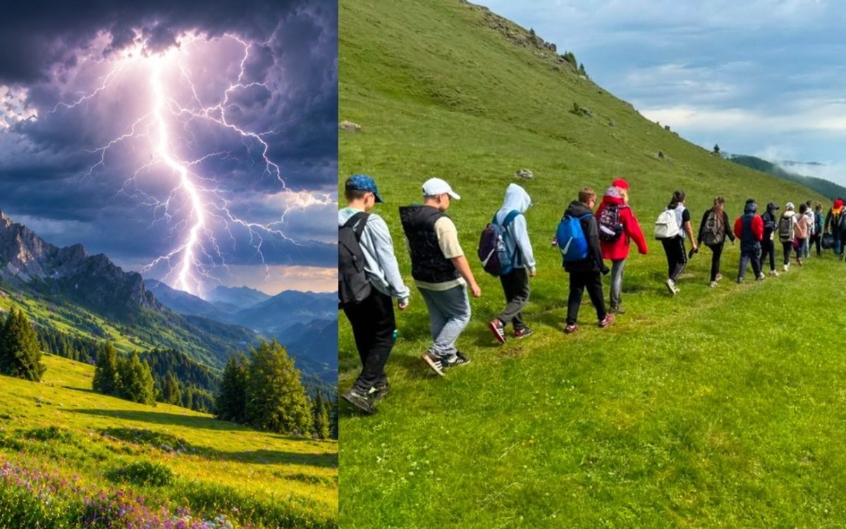 Excursie transformată în coșmar. O profesoară a fost lovită de fulger sub privirile celor 14 elevi pe care îi însoțea