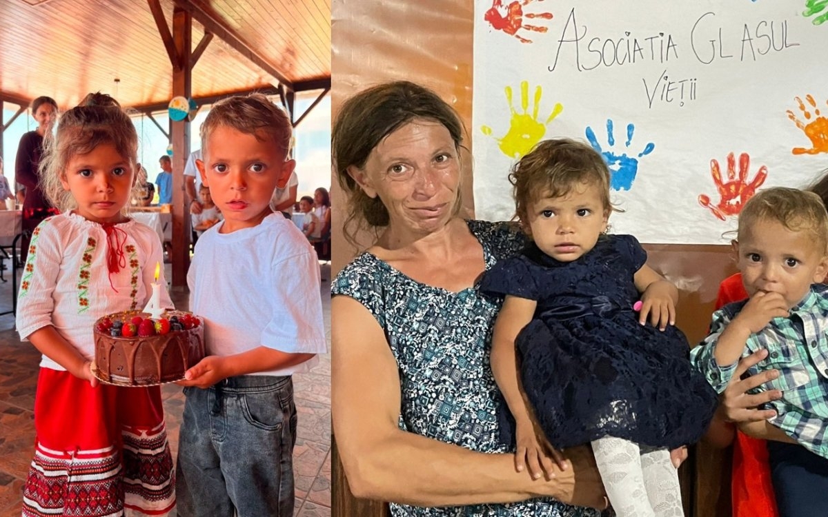 Ei sunt Ilinca și Ilie, gemenii care au avut primul tort adevărat abia la 4 ani. „Povestea lor a început într-o dramă de-ți îngheață sângele în vine”