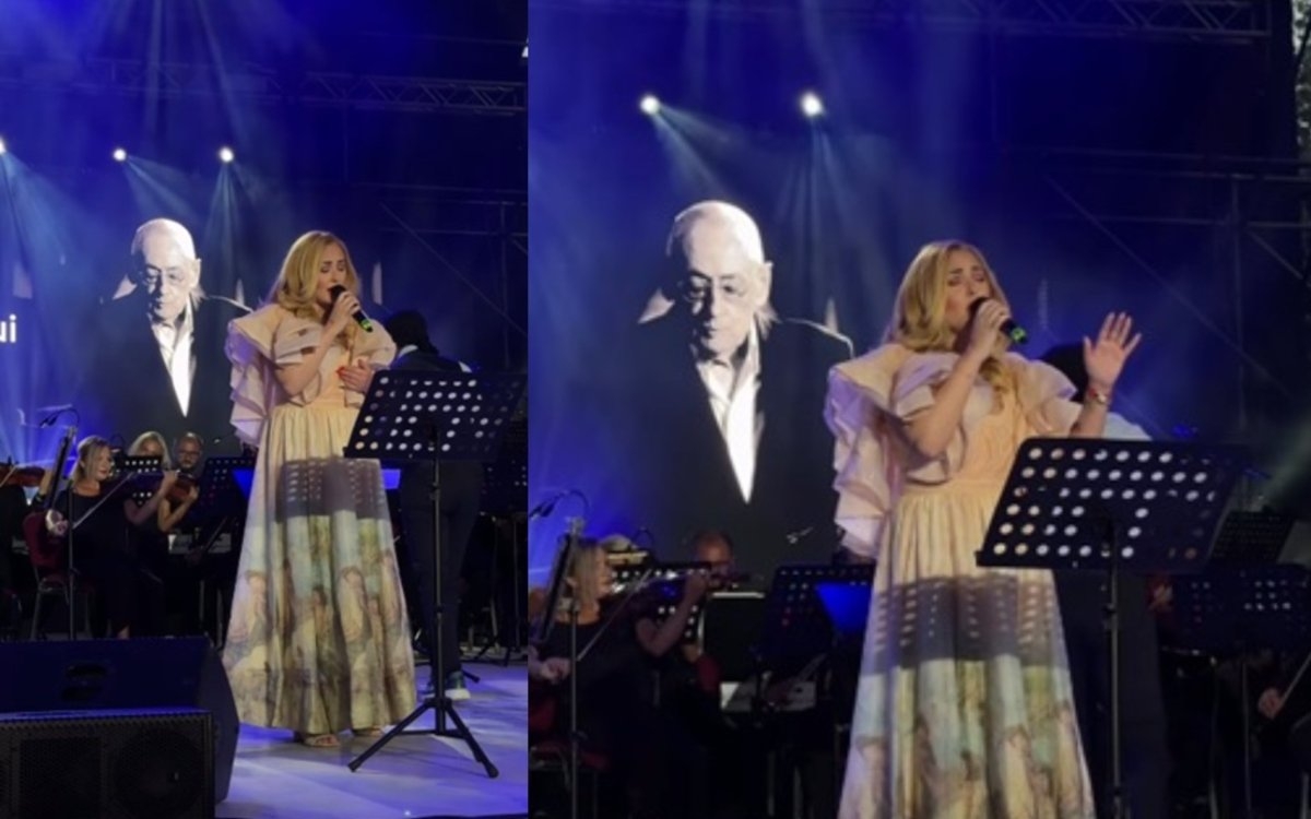 Nidia Moculescu, copleșită de dor pe scena Festivalului de la Amara. A izbucnit în lacrimi în timp ce cânta piesele tatălui său