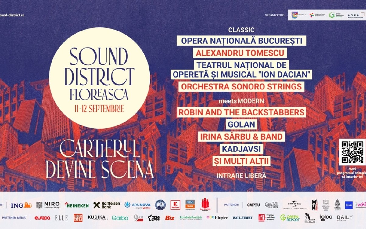 Sound District Floreasca debutează vineri, 11 septembrie, cu Teatrul de Operetă „Ion Dacian” și Robin and the Backstabbers