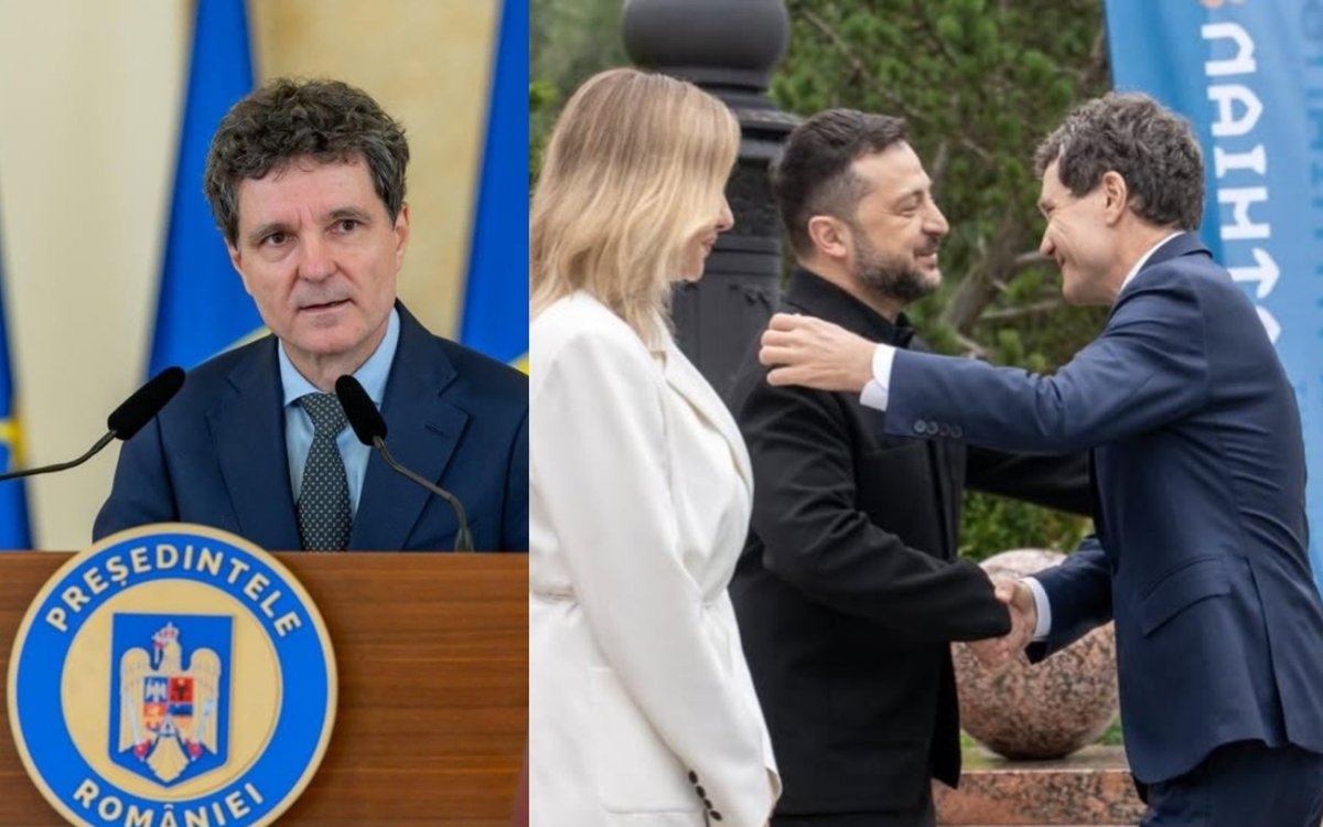 Nicușor Dan, protagonistul unui moment viral în timpul summitului din Ucraina. Aflat în primul rând, și-a aranjat șosetele lângă Zelenski