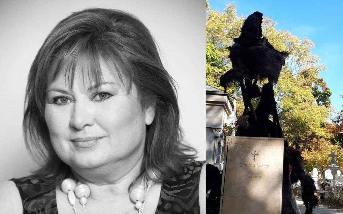 Cum arată mormântul Florinei Cercel, la șapte ani de la decesul actriței. Statuia distrusă de flăcări a fost refăcută de familie