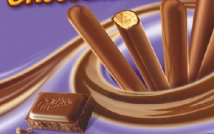 Milka ChocoLila Stix – biscuiti crocanti inveliti  in cea mai fina ciocolata din Alpi  