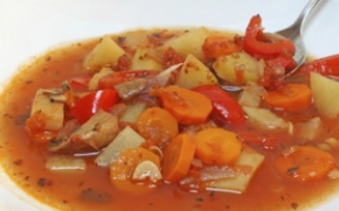 Ciorba de post taraneasca, cu legume