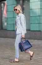 All denim și mocasini