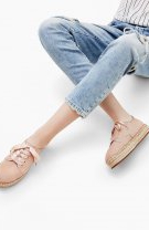 Pantofi blucher cu platformă din iută și șireturi de atlaz Bershka