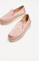 Espadrile din atlaz cu platformă Zara