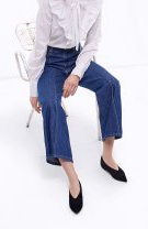 Pantofi din piele cu vârf ascuțit Stradivarius