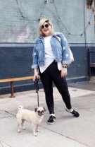 Blugi skinny și jachetă din denim