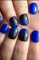 Ombre negru-albastru