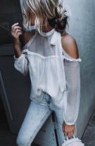 Bluza cu umeri goi
