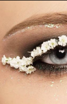 Cat-eye cu flori aplicate