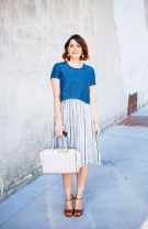 Fustă midi + tricou colorat