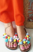Sandale pom-pom