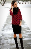 Rochie tip creion și cizme