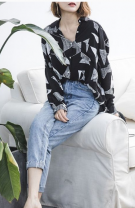 Jeans cu cămaşă