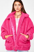 Jacheta teddy roz neon