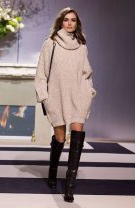 Pulover bej stil rochie