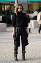 Cizme stiletto cu pantaloni trei sferturi