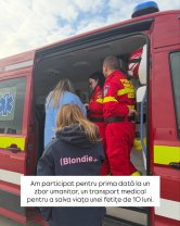 Denisa Filcea, impresionată până la lacrimi de un zbor umanitar organizat de Asociația Blondie. „M-am lovit de o realitate care m-a durut”. A contribuit la salvarea unei fetițe de 10 luni