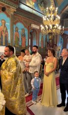 Laurentiu Reghecampf și Corina Caciuc și-au botezat fiul cel mic. Landon Abram are deja doi ani. Micuțul Liam a avut un costum bleu