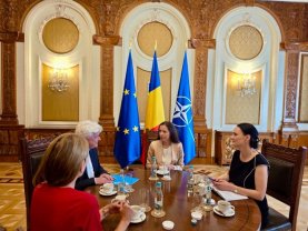 Mirabela Grădinaru, așa cum nu ai mai văzut-o niciodată! Ce ținută a ales pentru întâlnirea oficială cu delegația UNICEF, condusă de Edouard Beigbeder